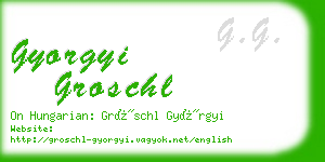 gyorgyi groschl business card